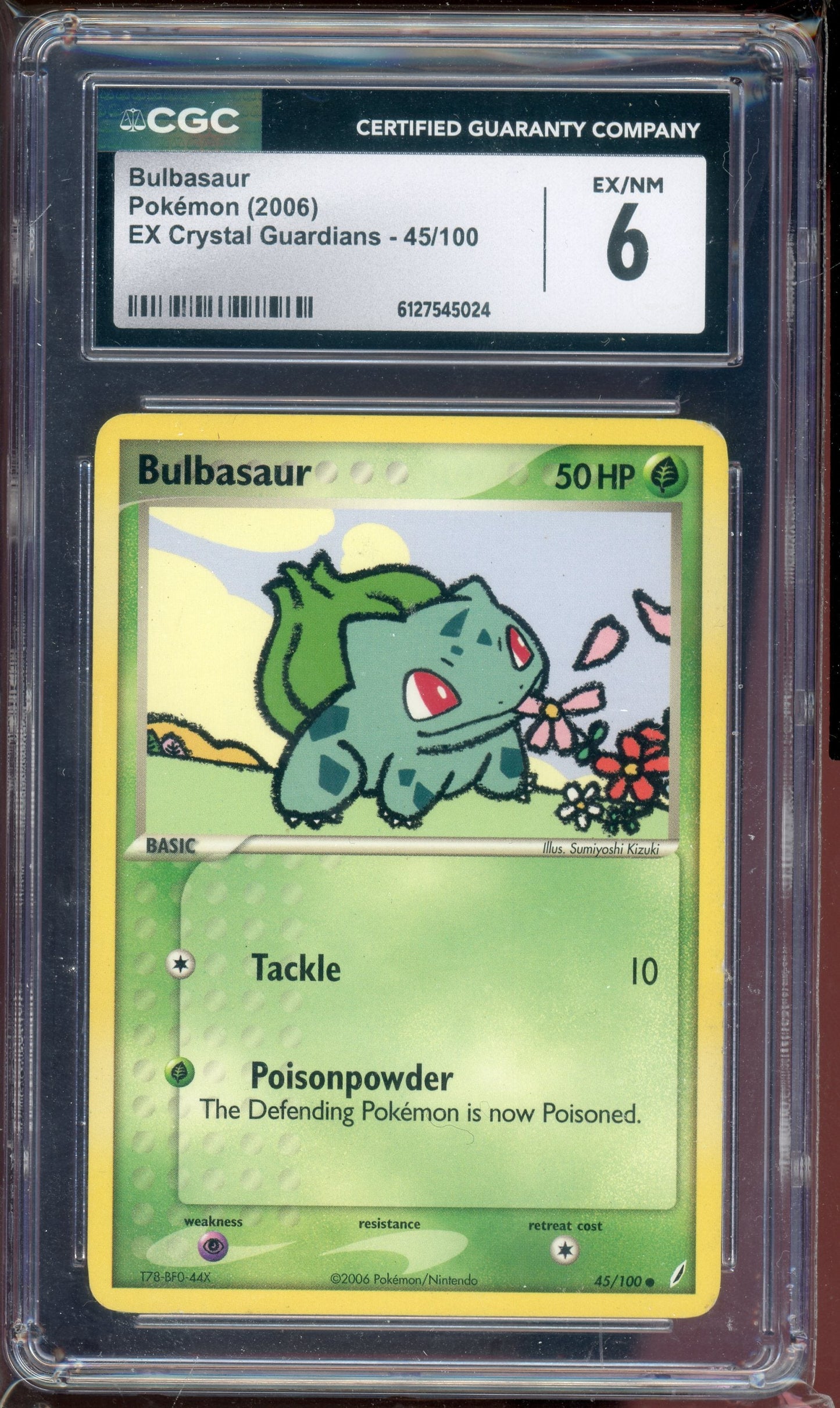 CGC 6 BULBASAUR EX CRYSTAL GUARDIANS