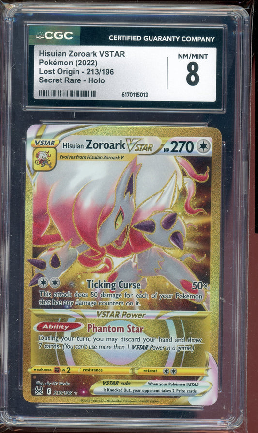 CGC 8 HISUIAN ZOROARK VSTAR