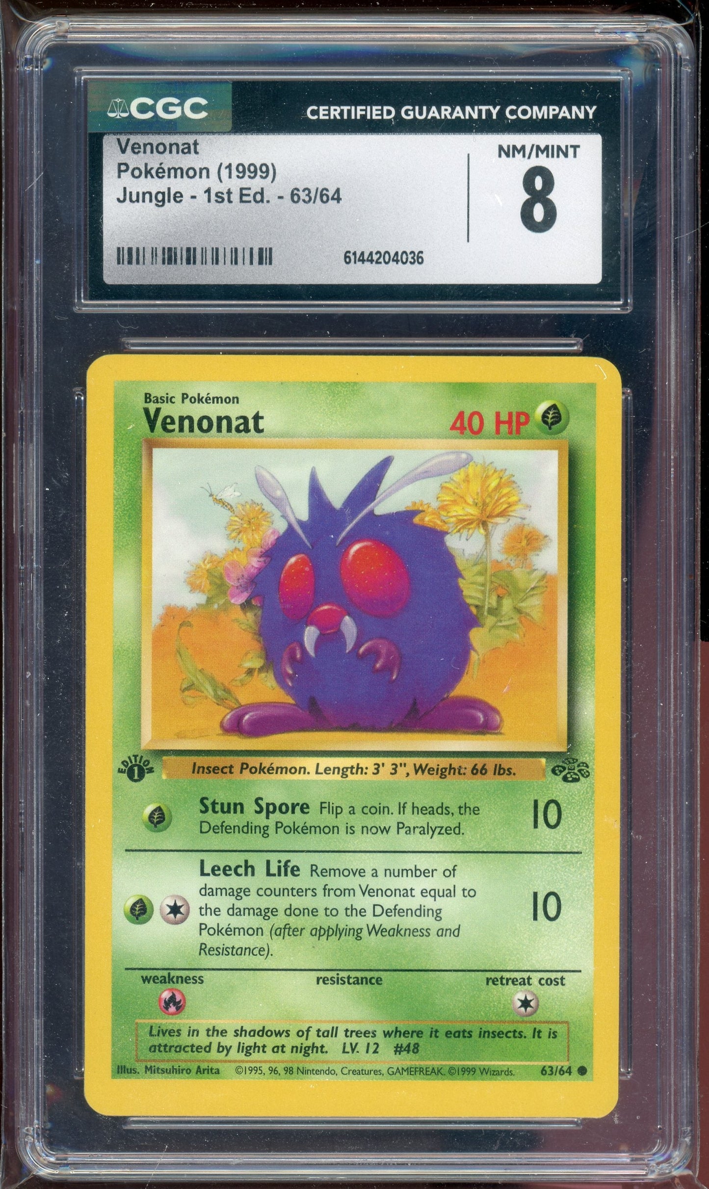 CGC 8 VENONAT JUNGLE 1ST ED